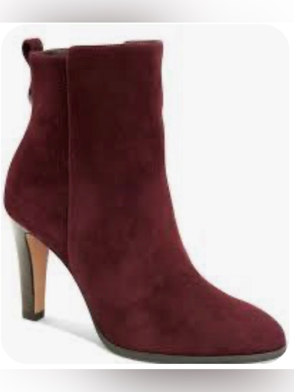 Coach Jemma Bootie Burgundy / Merlot / Oxblood Color Suede Ankle Booties